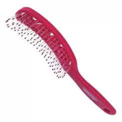 Фото FARMAGAN щетка Fingerbrush малая искусственная щетина для нормальных волос цвет красный - 2