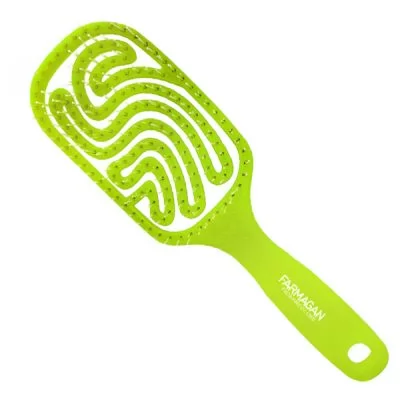 FARMAGAN щетка Fingerbrush большая искусственная щетина для тонких волос цвет фисташковый на www.farmagan.com.ua