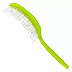 Фото FARMAGAN щетка Fingerbrush большая искусственная щетина для тонких волос цвет фисташковый - 3